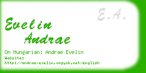 evelin andrae business card